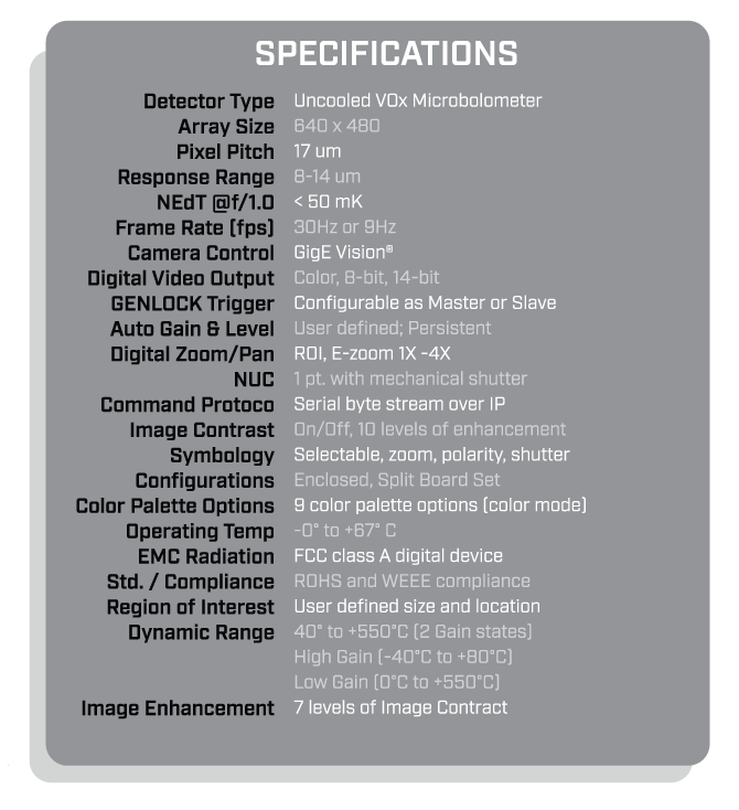 MFE Elevetad Body Temperature Thermal Scanner Specifications